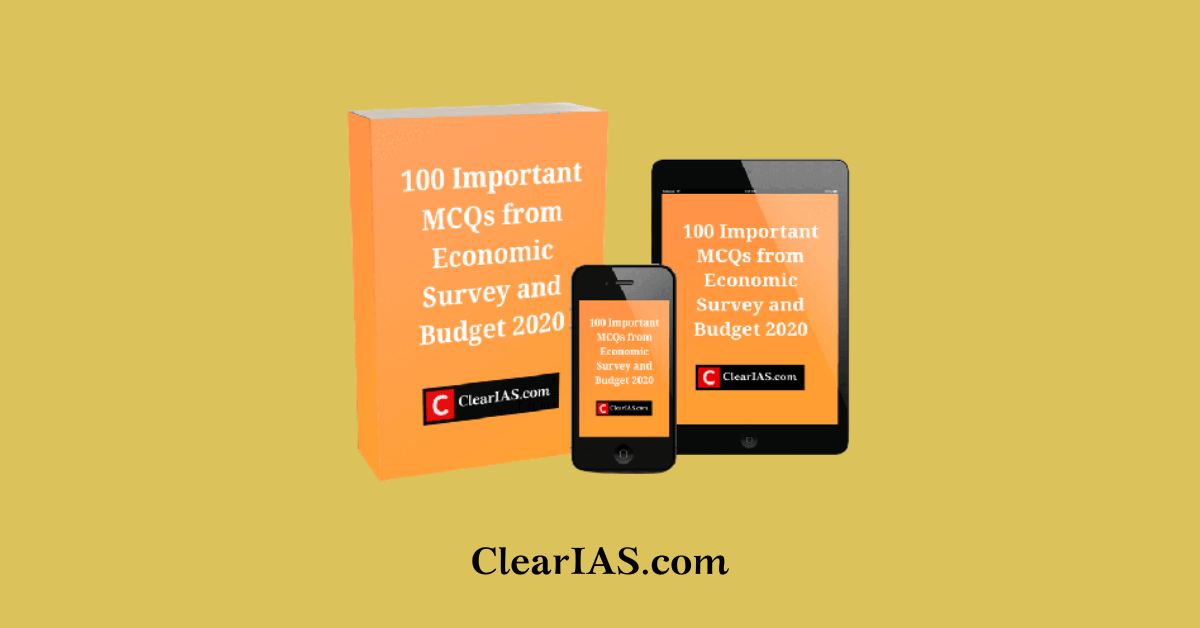 100 important MCQs from economic survey and budget 2020