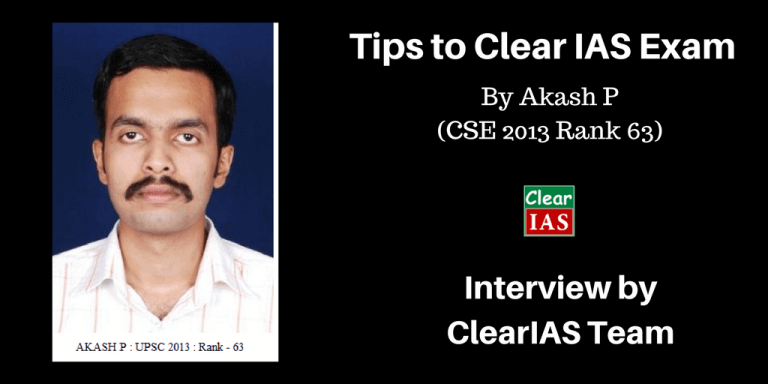 Akash P IAS interview with ClearIAS