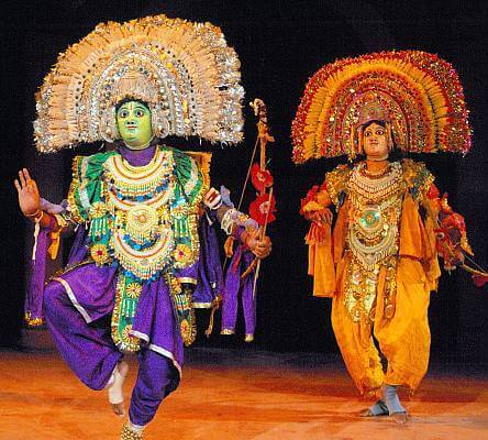 Chhau dancers