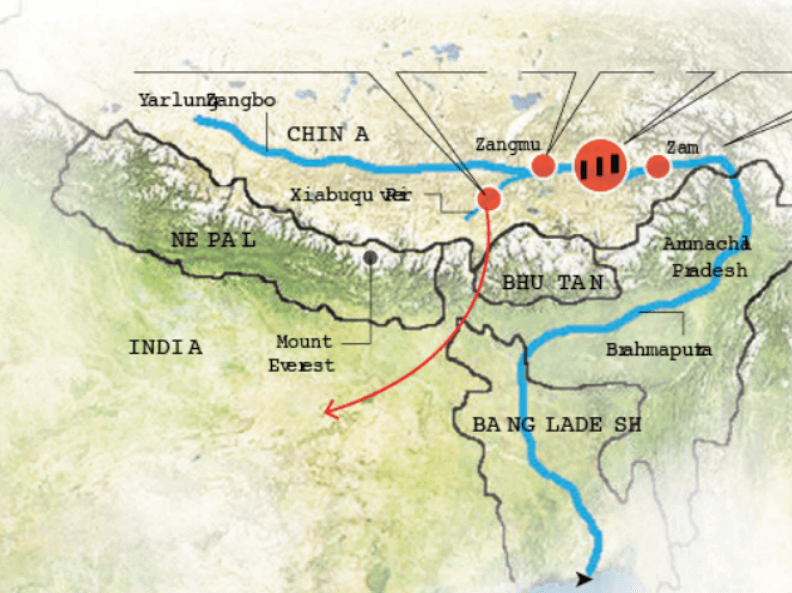 Chinese dams: lalho-zangmu-zam