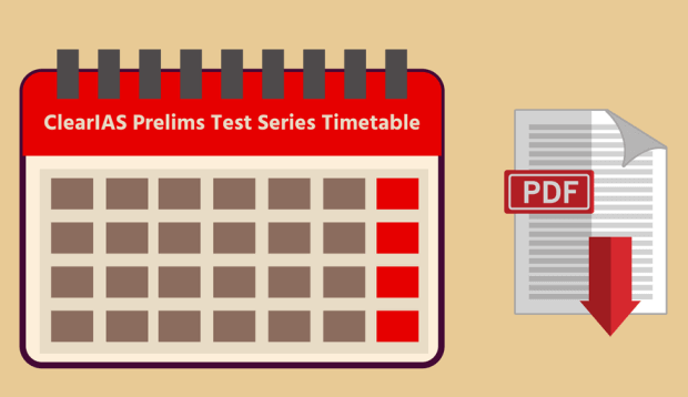 Download ClearIAS UPSC Prelims Test Series 2019 Timetable as PDF