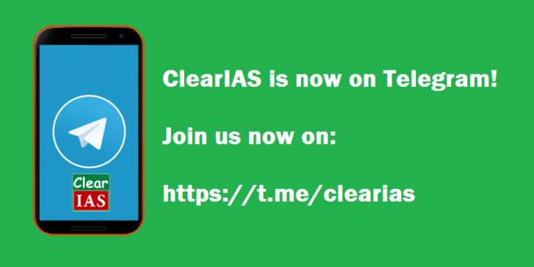 Download ClearIAS now on Telegram - Join ClearIAS Telegram channel for free studymaterials - ClearIAS