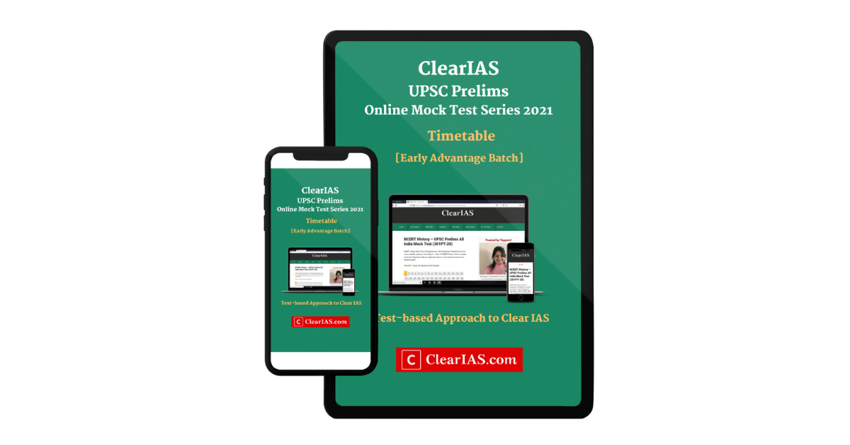 ClearIAS UPSC Prelims Test Series 2021 Timetable