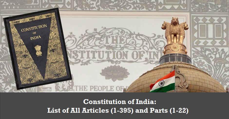 Constitution Chart Of India