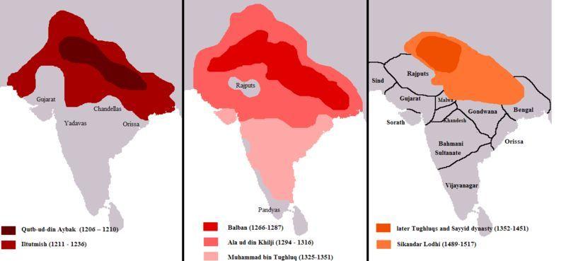 delhi sultanate map 15th century