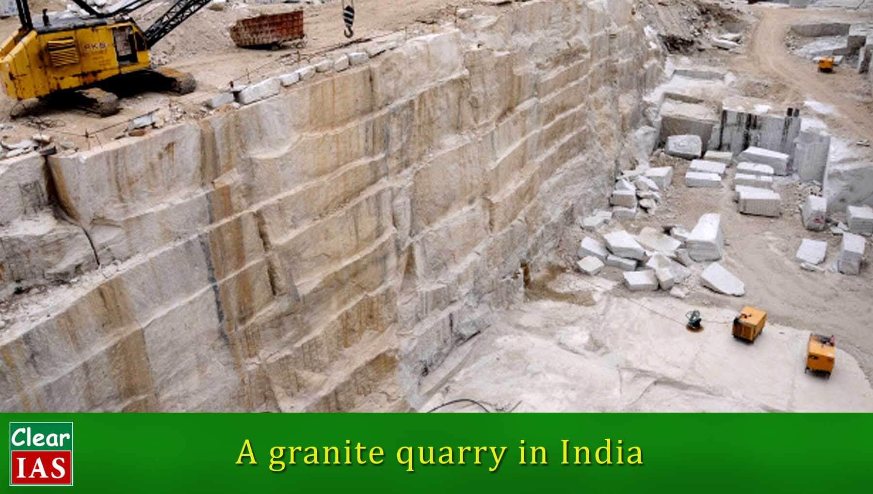 A granite quarry in India