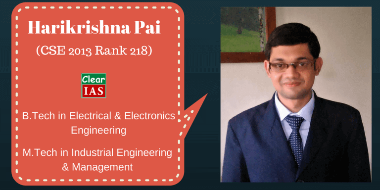 Harikrishna Pai (CSE 2013 Rank 218) UPSC Topper’s Interview – Part 2