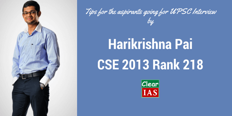 Harikrishna Pai (CSE 2013 Rank 218) UPSC Topper’s Interview – Part 4