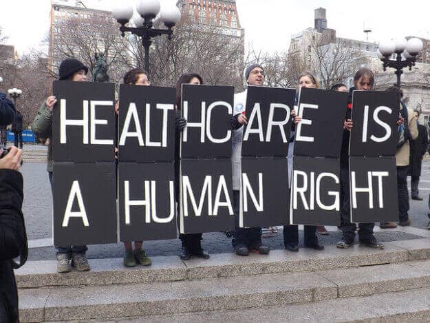 Healthcare strike sign