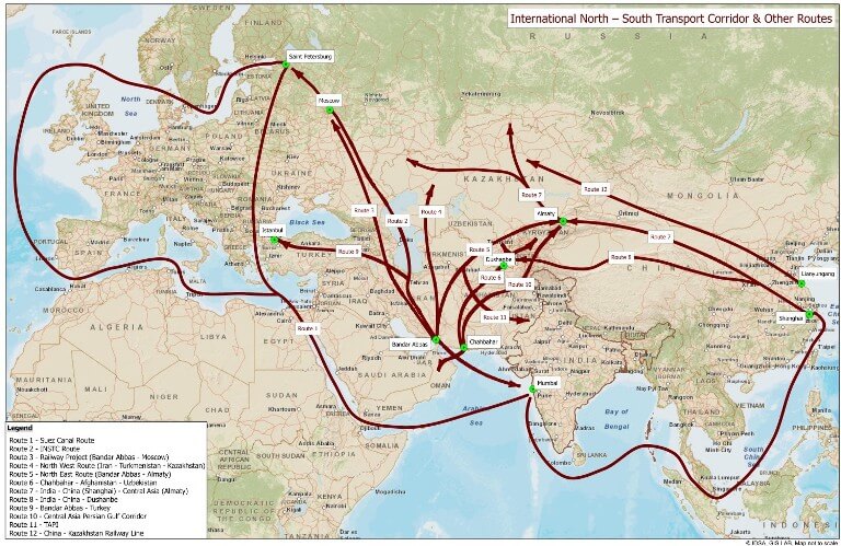 INSTC and connected routes