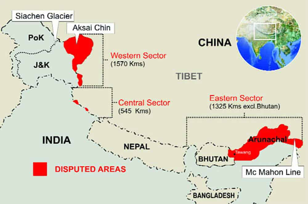 Image result for india china border