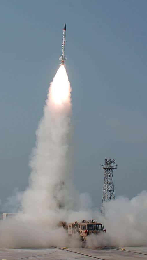 Launching of Advanced Air Defence (AAD) missile