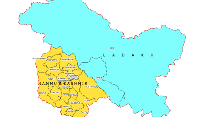 Map of Jammu Kashmir Ladakh