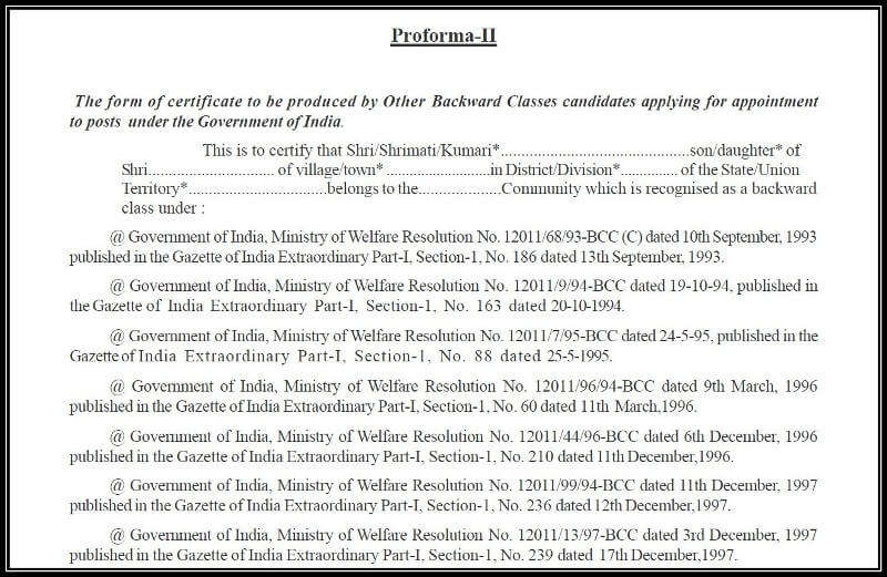OBC Reservation Eligibility Do You Come Under The Non Creamy Layer 