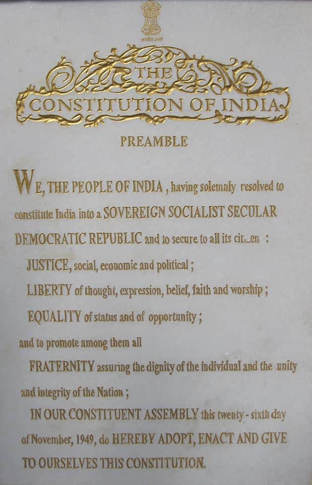 Preamble of Indian Constitution