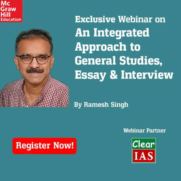 Ramesh Singh: Webinar -ClearIAS and McGraw-Hill India.