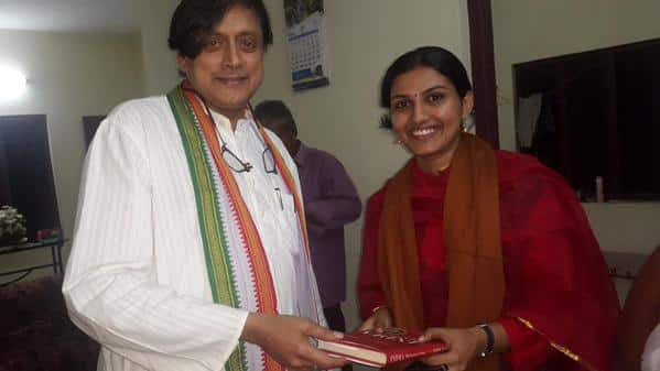 Renu Raj IAS with Shashi Tharoor MP