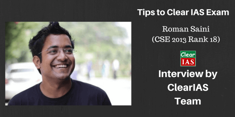 Roman Saini IAS Interview ClearIAS