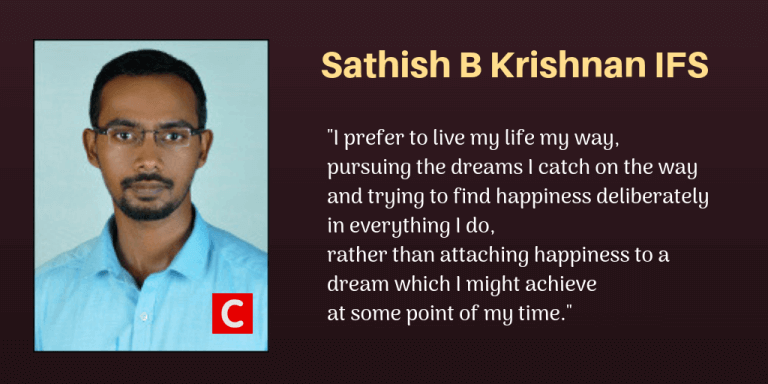 Sathish B Krishnan IFS Inspiring Quotes.