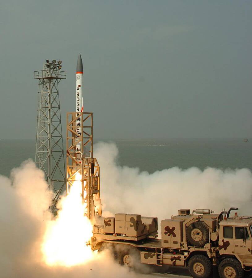 The First ever test of the Indian Advanced Air Defence (AAD) Missile