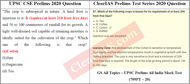 UPSC CSE Prelims 2020 vs ClearIAS Prelims 2020 Question Comparison V1