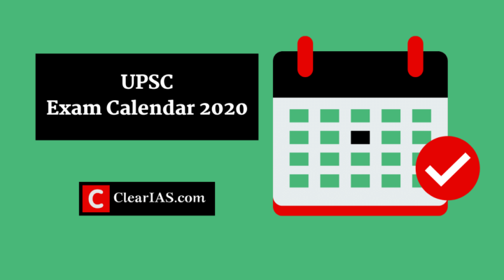 UPSC Exam Calendar 2020