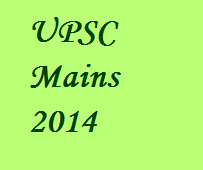 UPSC Mains 2014