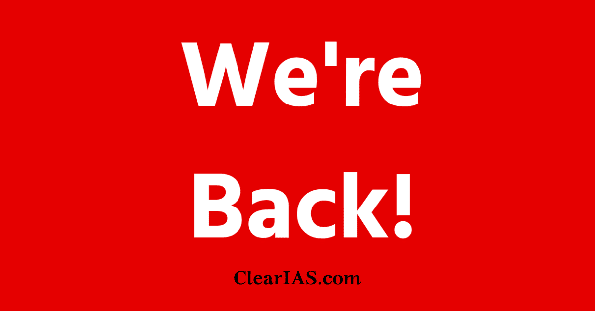 We are back!