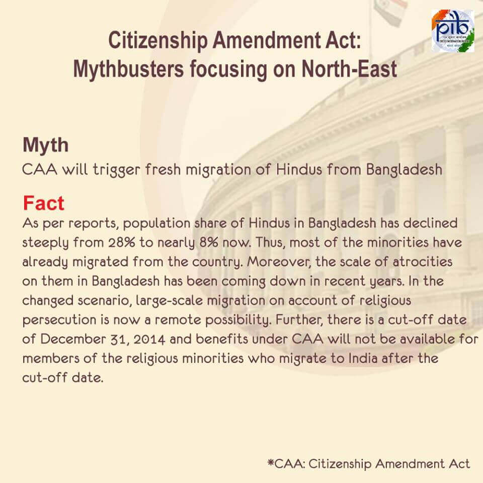 CAA – Myths and Facts in Perspective of North-East