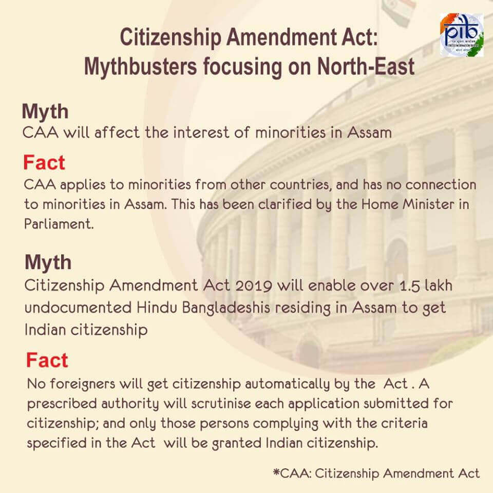 CAA – Myths and Facts in Perspective of North-East