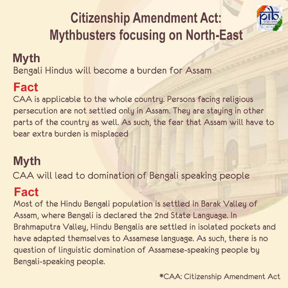 CAA – Myths and Facts in Perspective of North-East