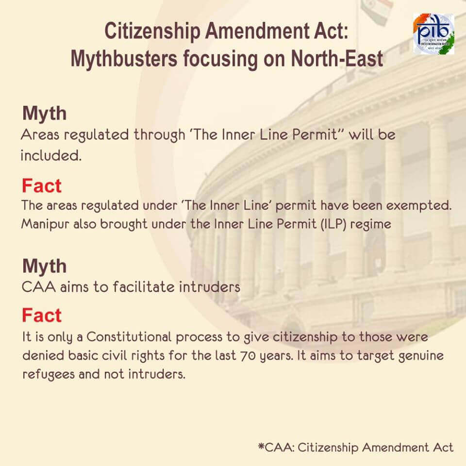 CAA – Myths and Facts in Perspective of North-East