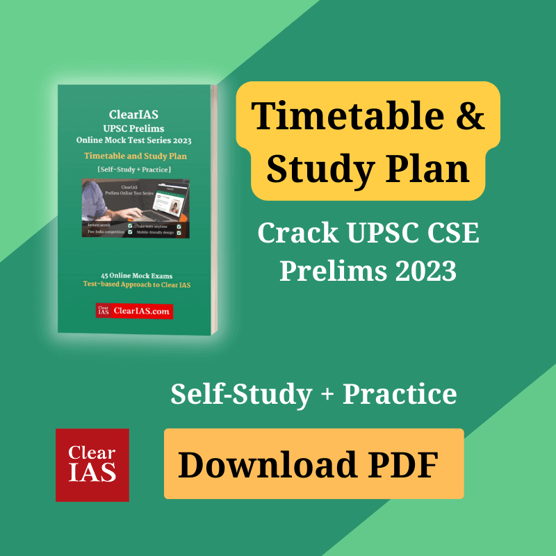 ClearIAS Prelims Test Series 2023 Timetable and Study Plan: Download as PDF
