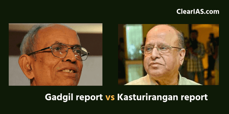 Gadgil report and Kasturirangan report comparison