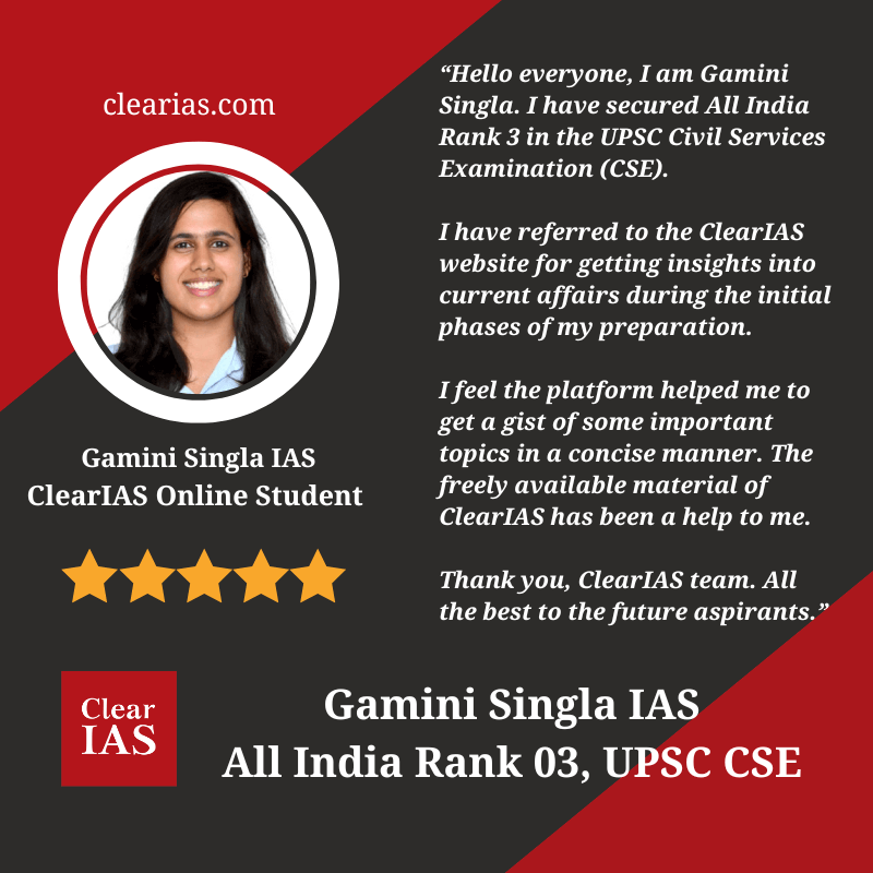 Gamini Singla IAS about ClearIAS