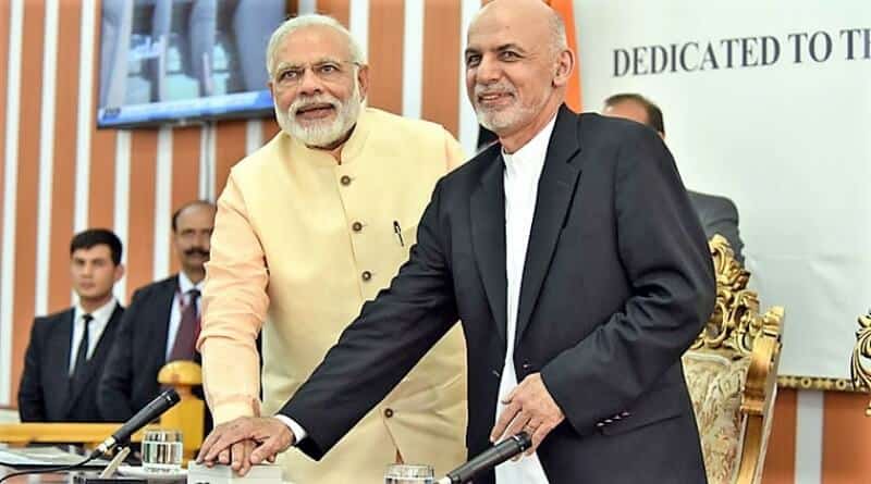 Narendra Modi and the President of the Islamic Republic of Afghanistan, Mr. Mohammad Ashraf Ghani