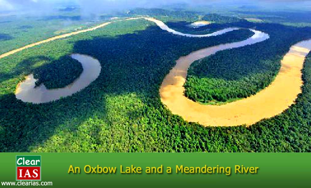 oxbow lake and a meander