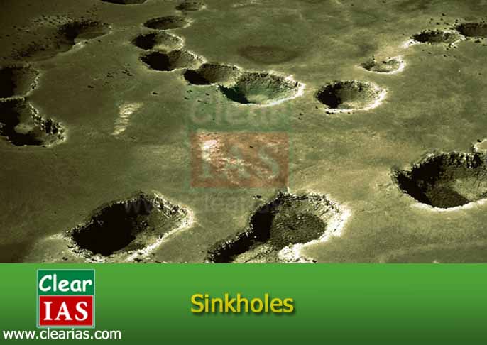 sinkholes - groundwater -erosion