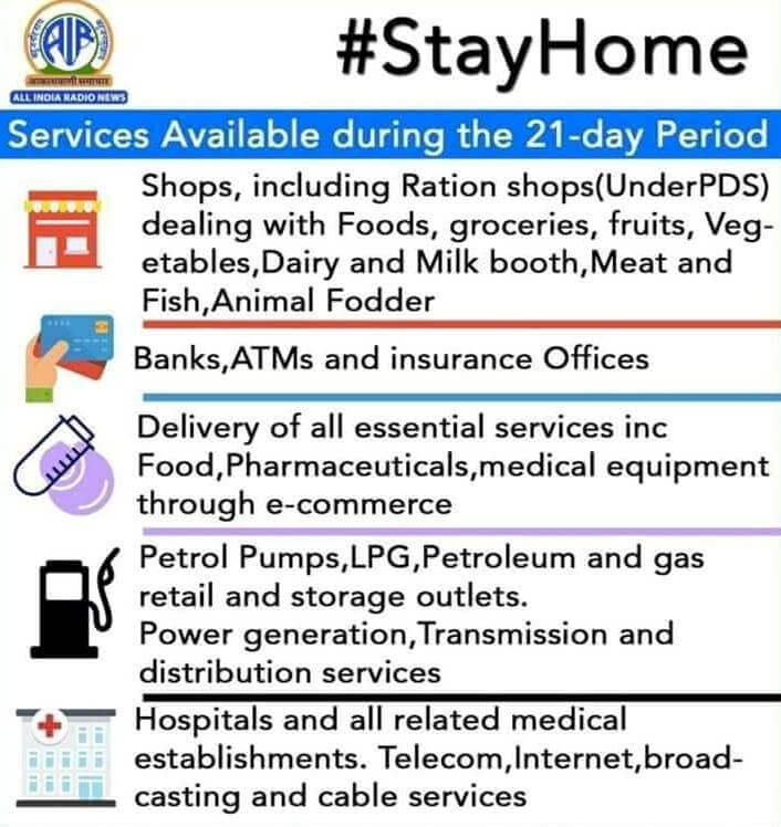 #StayHome - Services Available during Lockdown
