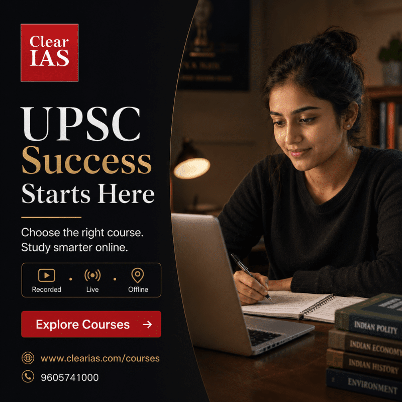 ClearIAS UPSC course options for online and offline preparation