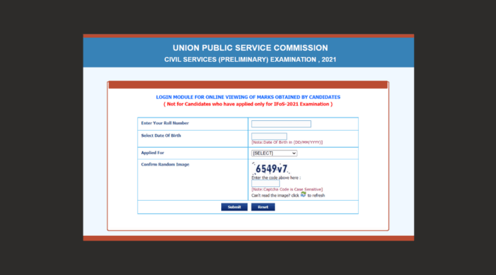 UPSC Marksheet 2021