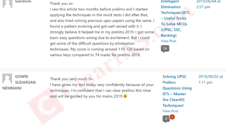 User Feedback about ClearIAS Techniques